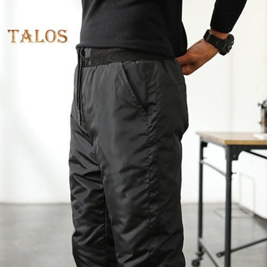 Zimní pánské vycpané kalhoty Silný elastický pas Větruodolné Teplé péřové kalhoty Nadměrná velikost Vodotěsné Pánské kalhoty pro muže středního věku Otce pro venkovní každodenní nošení