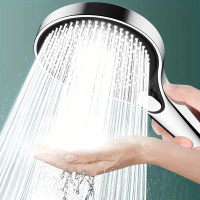 Üç Kademeli Yüksek Basınçlı Geniş Panelli Süper Güçlü Evrensel Banyo Duş Başlığı Kombinasyon Seti
