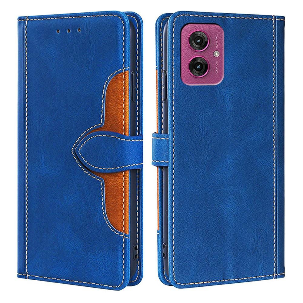 For Motorola Moto G55 5G Case Leather Wallet Phone Cover with Straw Hat Magnetic Clasp