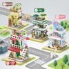 City Street View Series Micro Building Blocks Coffee Shop Particle Block Toys Diy Assembly Games Home Decoration Children Gift