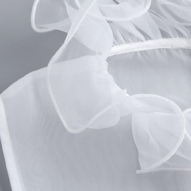 Reusable Fashion Collar Insert Delicate Lace Trim Polyester Layered Neckline Accessory For Various Clothing Styles