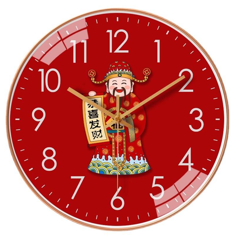 8-inch 20cm new Chinese-style clock wall clock living room home wall hanging fashionable and creative Chinese style silent clock