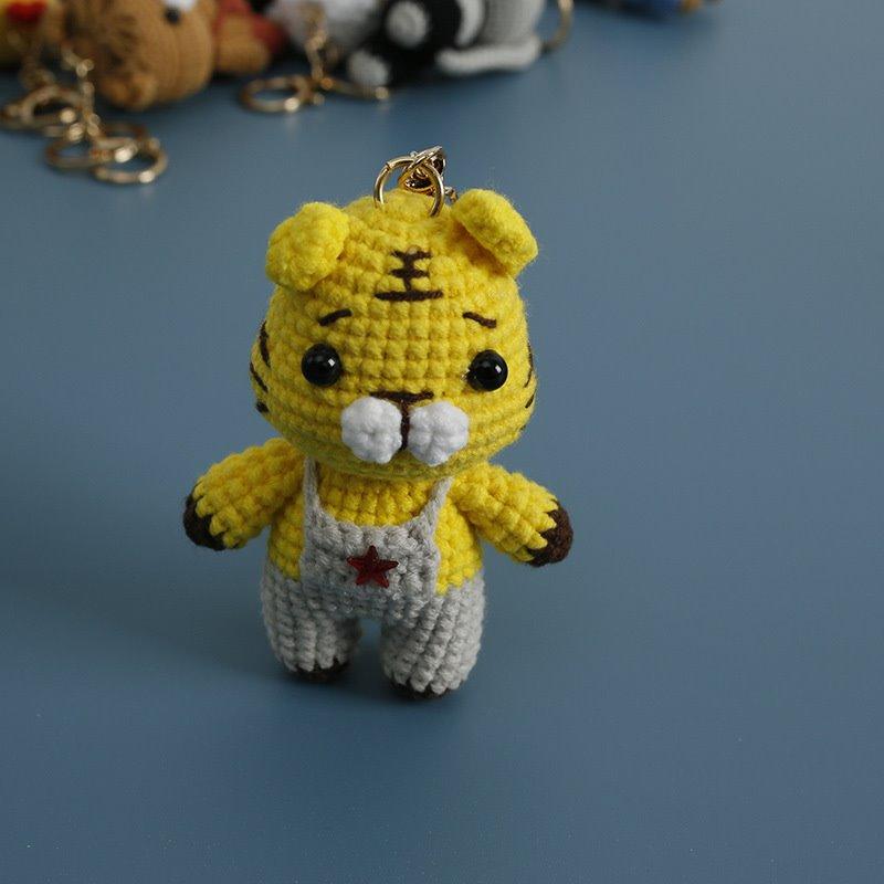 Cute Woven Handmade Twelve Zodiac Dolls Yarn Keychain Wool Thread Hook Weaving Crochet Doll Decoration Creative Birthday Gift