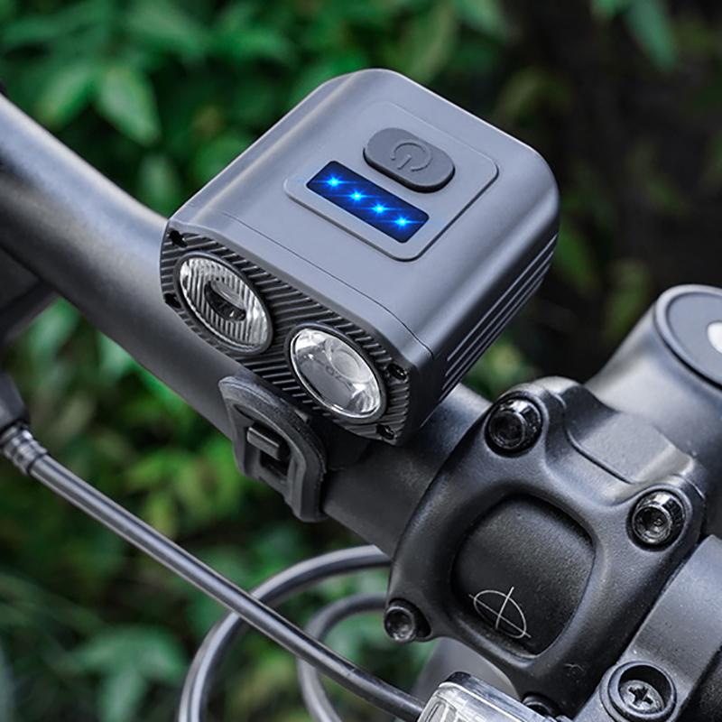 5 Modes Bicycle Front Lamp Type-C Rechangeable Bike Headlamp Bike Handlebar Headlight Power Display Cycling Accessories