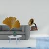 Elegant Ginkgo Leaves Wall Sculpture Vintage Resin Figurine Art Decor for Living Room Office Hotel