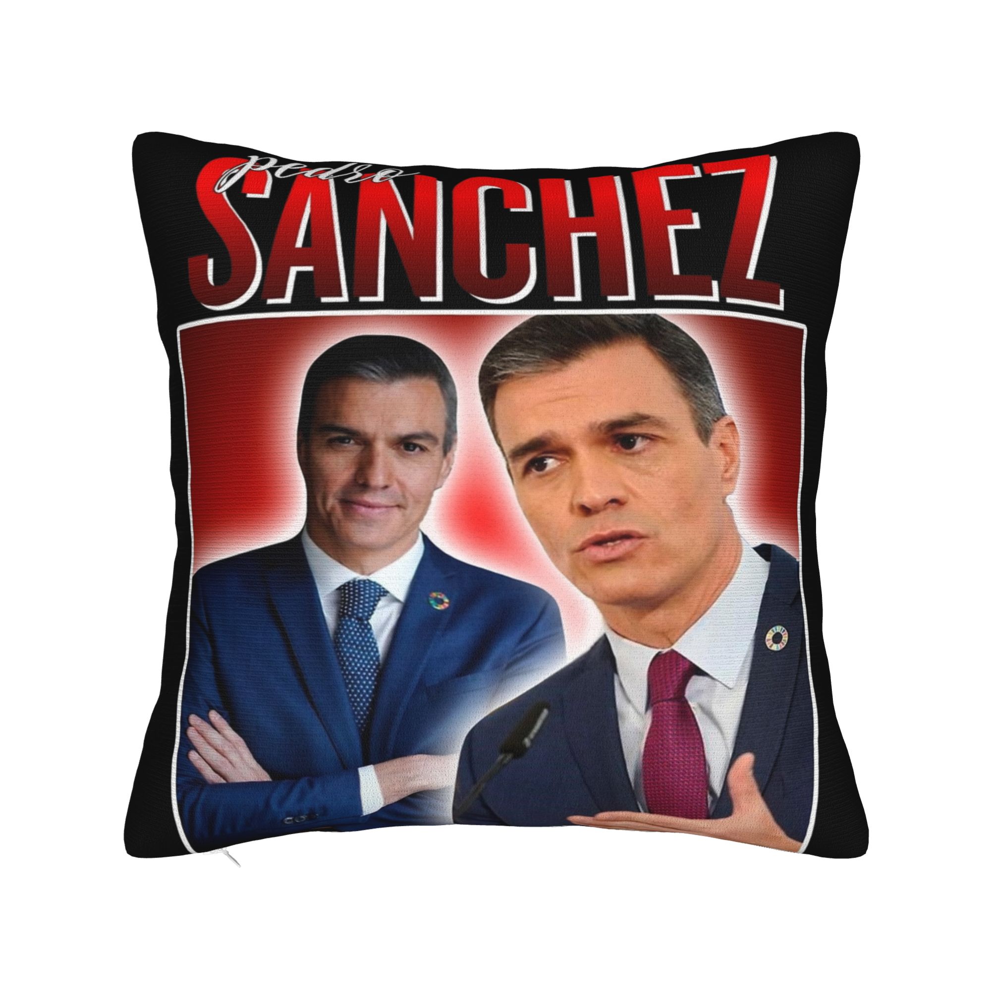 Pedro Sanchez Spanje PSOE Kussensloop Merchandise Bedrukte Kussenhoes Decor Sierkussenhoes Hoes Zetel Meerdere Maten 40x40cm