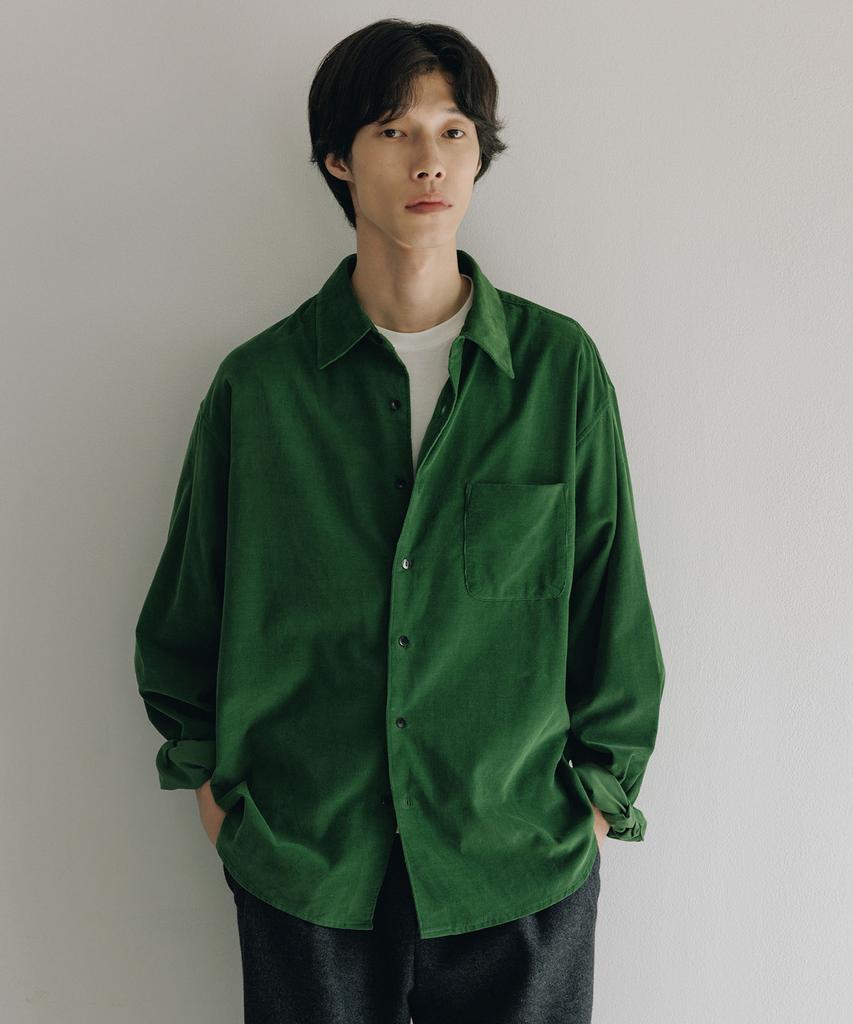 BLANKROOM Corduroy Shirt_Rich Green