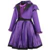 Kids Girls Teenage Vampire Purple Long Sleeves Dress Jacket Coat Set Outfit Halloween Cosplay Costume