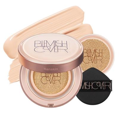 Semi-Matte Blemish Cover Conceal Cushion Foundation Original 11g + Refill 11g, N21 Cream, 1 Set