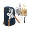 Grommet Tool Kit, Punch Pliers,with Storage Pouch,Manual Press Machine,Handheld Eyelet Kit for Boat