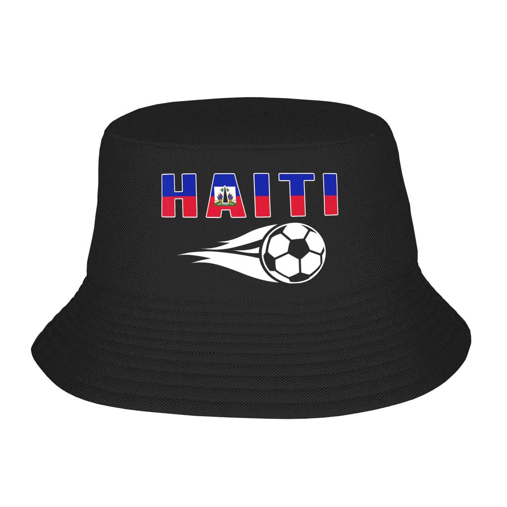 Haiti Grunge Flag Bucket Hat For Woman Beach Floppy Hat Casual Lightweight For Outdoor Sport Fishing Hat Bob Hat