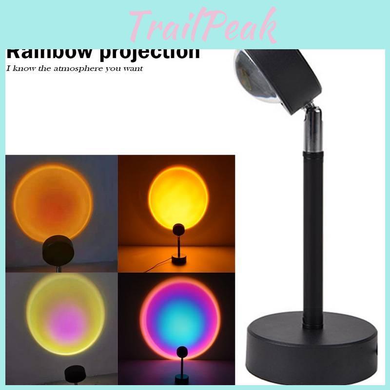 180 Degree Rotation Projection Lamp Light Visual Mood Rainbow Sun Sunset Light