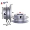 PU round belt pulley 10mm round belt single groove V-O belt pulley aluminum alloy motor single spindle transmission wheel