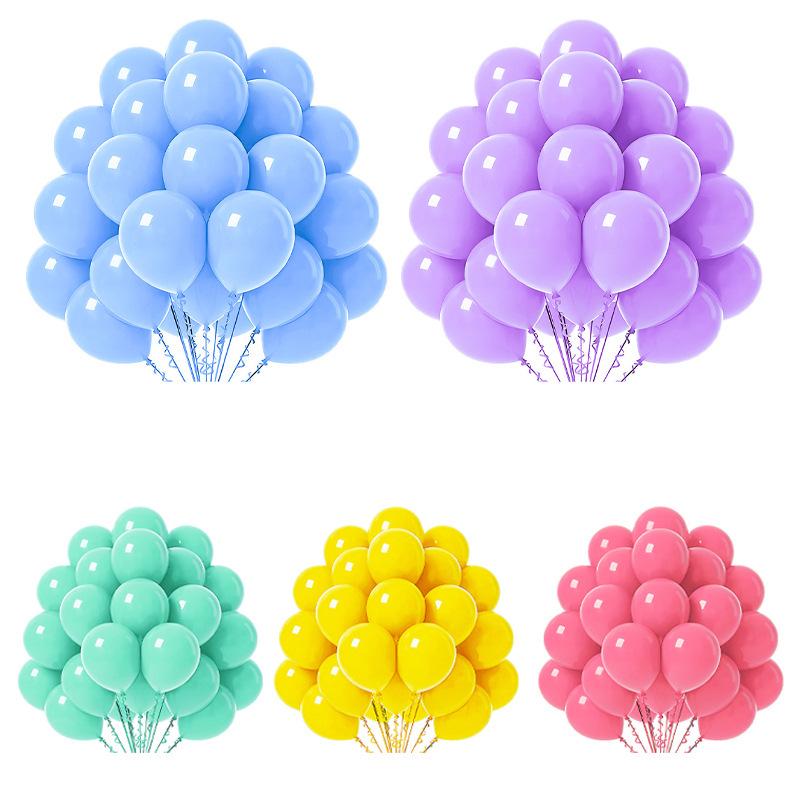 20-Pack 10-Inch Solid Color Balloons for Birthday, Wedding, or Event Decoration