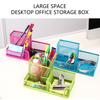 3 Compartments Pen Holders Desk Organizer Large Capacity Pencil Holders Pencil Storage Box Office Supplies For Home