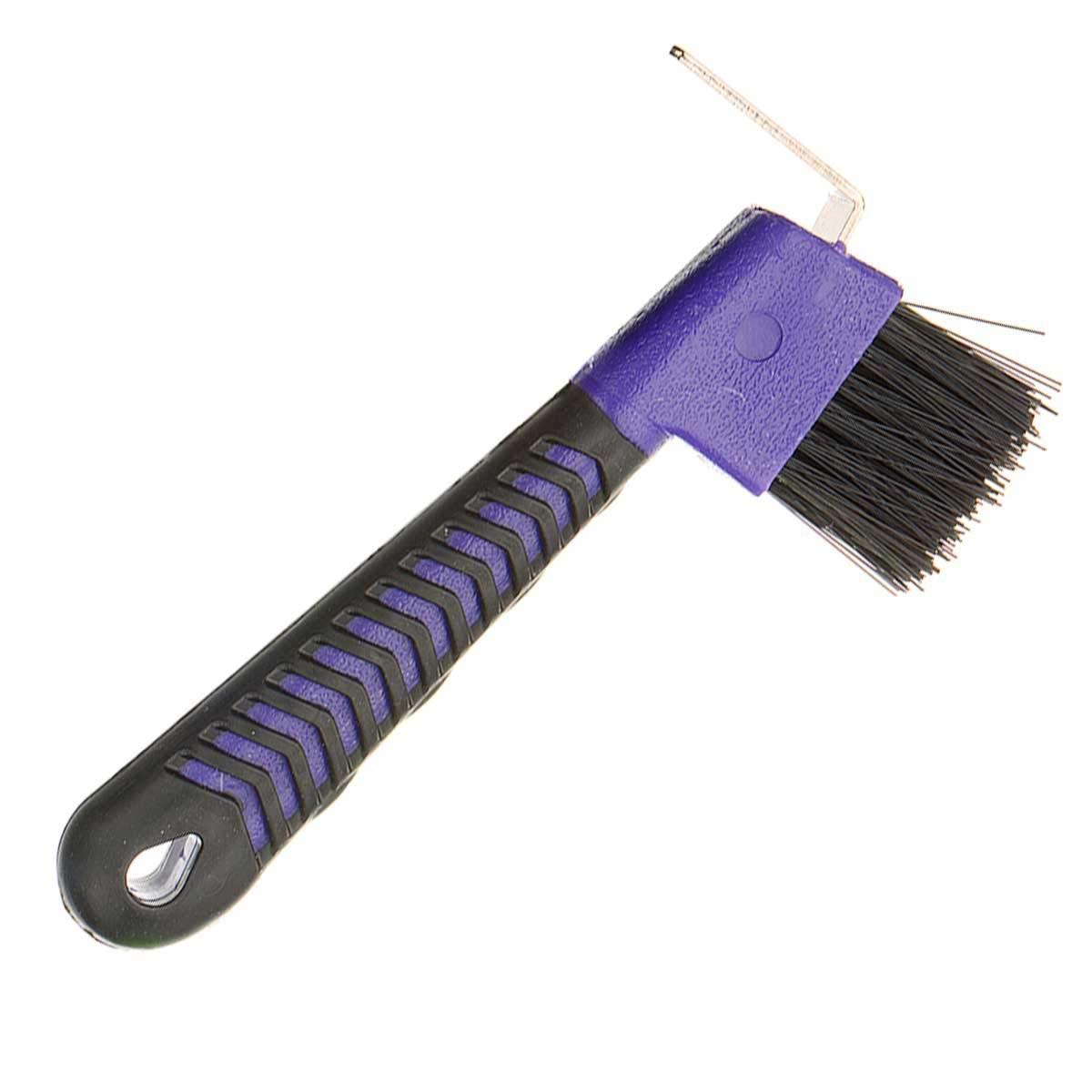 

4-Piece Horseshoe Cleaning Brush Set with Soft Rubber Handle for Grooming
