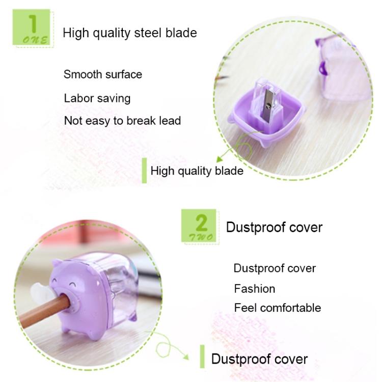 Deli Mini Pig Manual Pencil Sharpeners Kids Friendly at Home Office School, Random Color Delivery