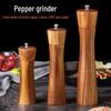 Acacia Wood Manual Pepper Grinder - Handheld Pepper Mill for Fresh Seasoning