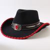 Popular European and American Classic Retro Western Cowboy Hats, Men's and Women's Fashion High-end Peach Heart Top Hats