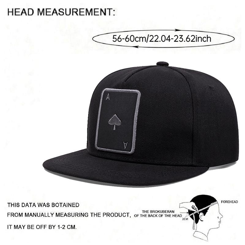New Trendy Flat Edge Hat Poker A Hip Hop Hat Outdoor Cycling Skateboarding Hat Sports Leisure Sunshade Neutral Baseball Hat