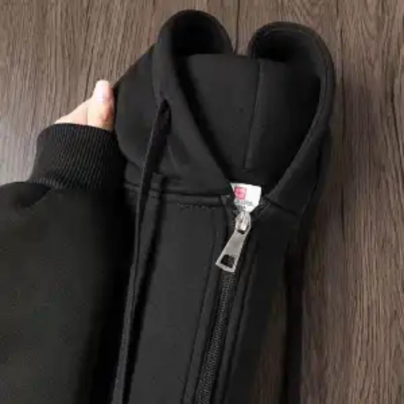 

Cardigan Hooded Sweatshirt Solid Color Loose Versatile Casual Jacket Men s Hoodie S