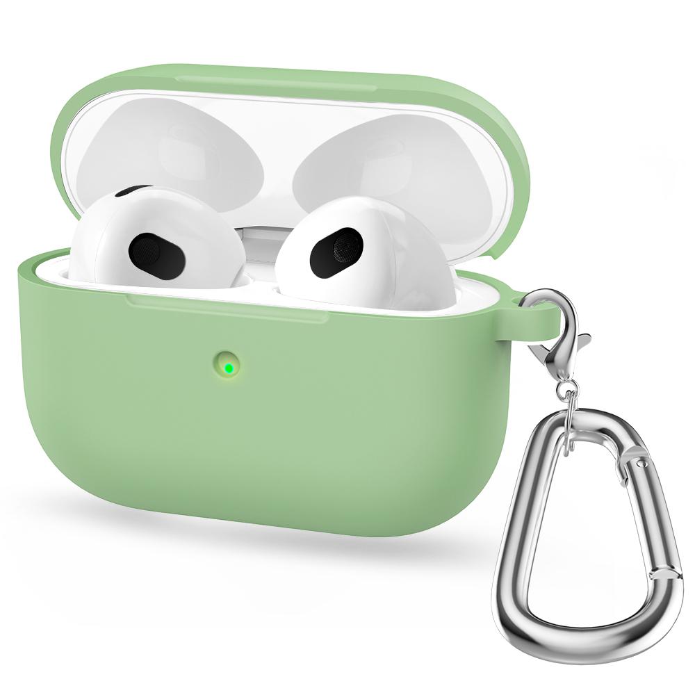 Silicone Cases For Apple Airpods 3rd generation Protective Shockproof Wireless Earphones Cover With Hook for air pods 3 Box Bags