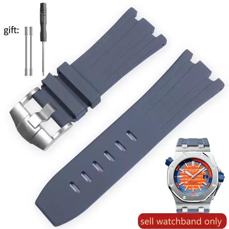 Watch Band Silicone Men's 28mm for AP Audemars and Piguet Royal Oak Offshore 15400 15703 26471 26474 15703 15706 Watch Strap