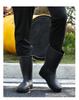 Men's Mid-Calf Non-Slip Fleece-Lined Rubber Rain Boots for Fashion, Work, and Outdoor Activities