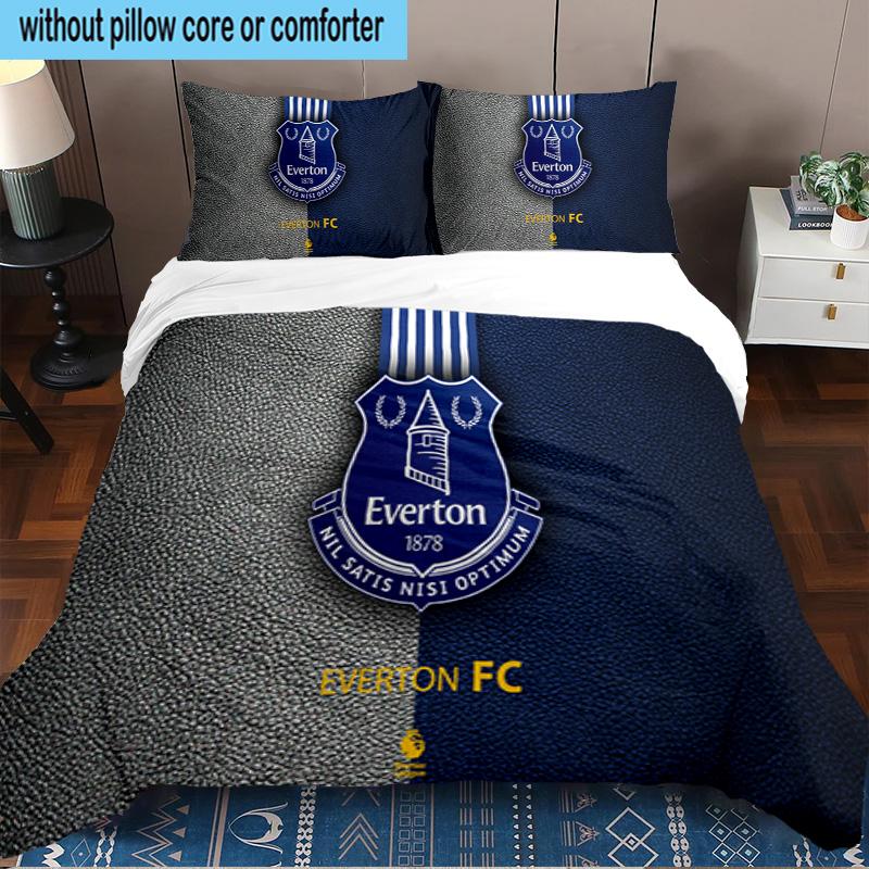 Fc Everton Crest Design 3PCS Bedding set,Ideal for1pc Duvet Cover And 2pcs Pillowcases Perfect for Christmas gift,Ideal for Bedroom, Dormitory