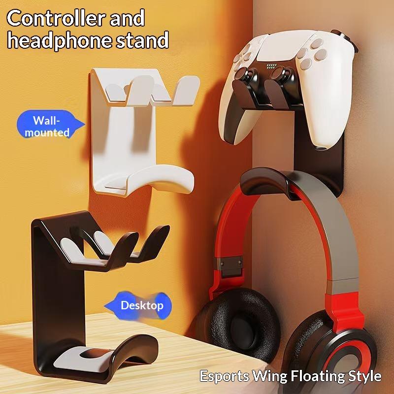 Game Controller Headphone Hanger Punch‑Free Adjustable Damage‑Free Wall Desk Pc Mount Universal Gaming Accessories Holder