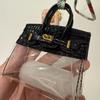 Internet-Prominente Damen Auto Schlüssel Tasche Mini Transparente Tasche Anhänger Exquisit Hochwertige Kopfhörer Tasche Roter Umschlag Auto Anhänger