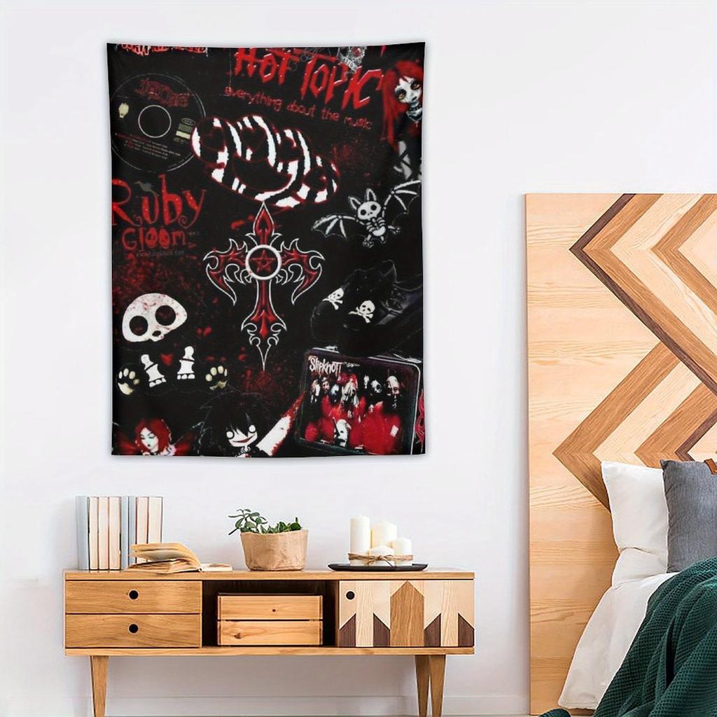 Gothic Art Tapestry  Unique Design for Home Decor  Adds Edgy and Mysterious Style and Dark Charm Perfect for Bold Interiors