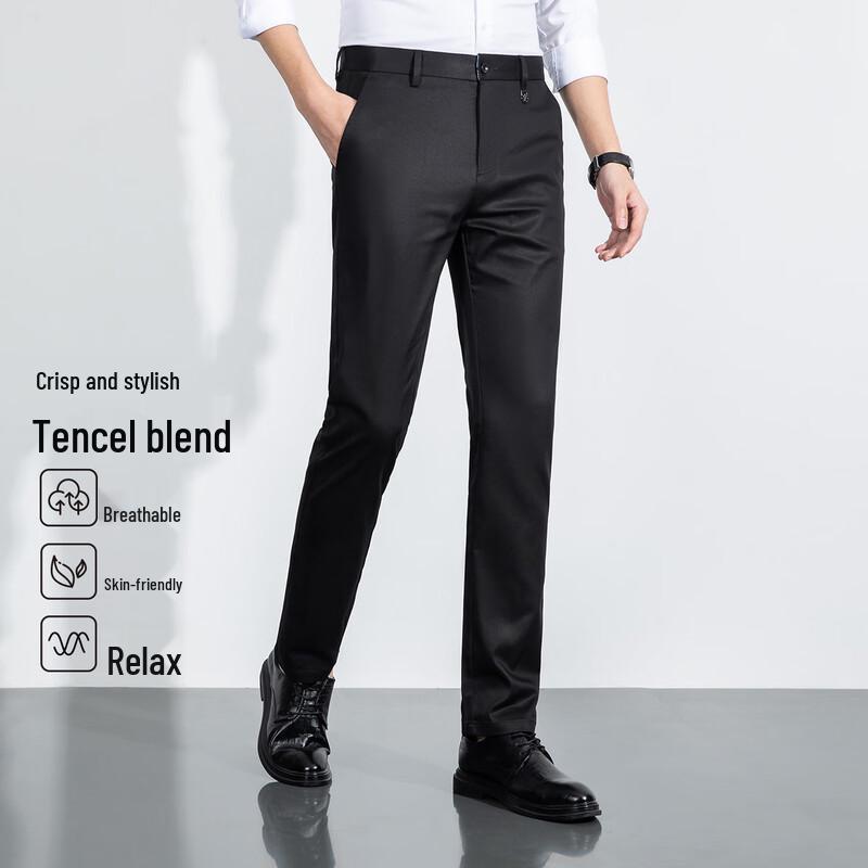 

MonTAGUT Men s Spring/Autumn Straight-Leg Cotton Casual Pants 29