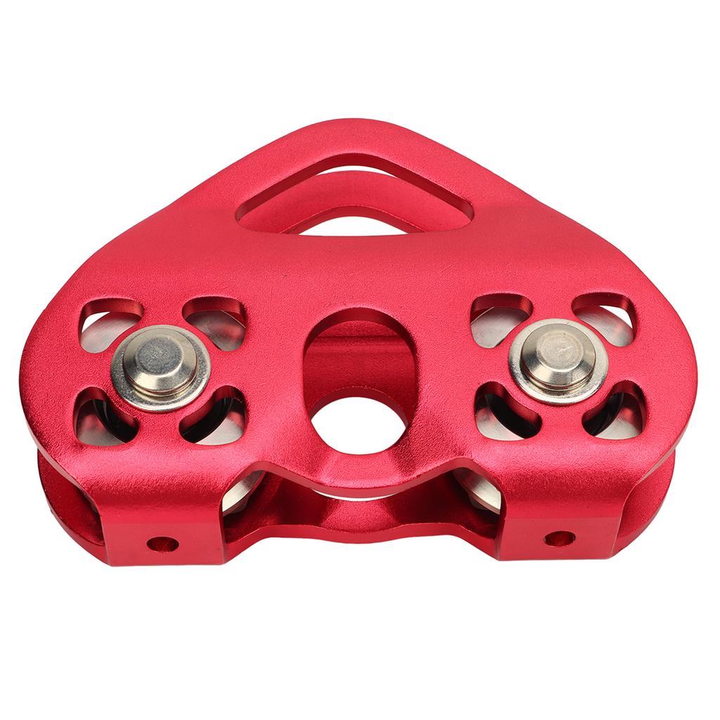 Mountaineering Climbing Double Axle Double Zip Line Trolley Steel Rope Heart Pulley Ropeway Rescue
