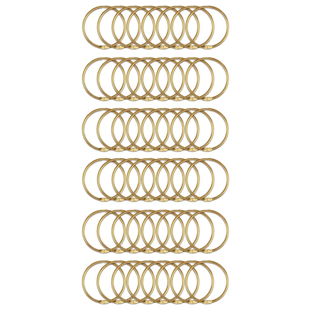 24 Pack Curtain O-Rings Purpose Decorative Metal Shower Curtain Rings Rustproof Bath Drape Loop Smooth Curtain Hook for Bathroom