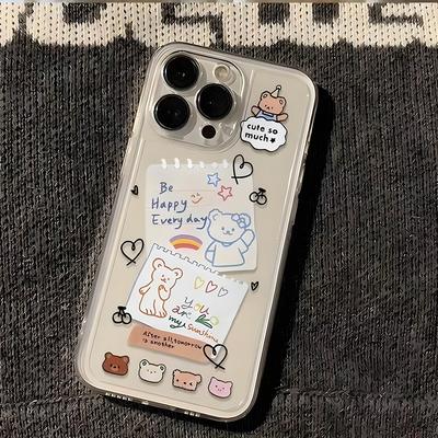 Japan and South Korea Ins Cartoon Sticky Note Bear for iPhone16promax Mobile Phone Case Apple 17 New Protective Case