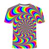 3Dt-Shirt Vertigo Pattern Print Casual Versatile Crew Neck Men'S T-Shirt