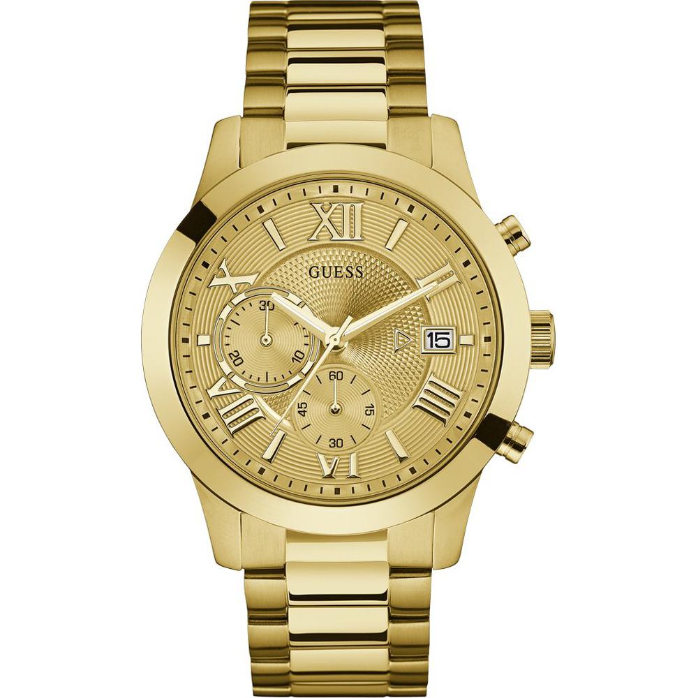 GUESS Atlas Gold Metal Men s Quartz Watch W0668G4 золотой