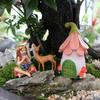 4pcs Resin Flower Fairy Plugin Set Creative Miniature Figurine Sculptures Potted Plants