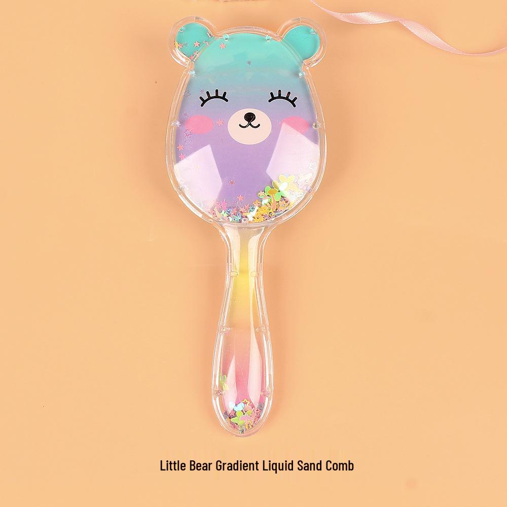 Cartoon Kids  Flowing Sand Air Cushion Massage Comb - Customizable & Anti-static.