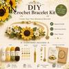 Forest Style Jewelry Crafting DIY Crochet Bracelet Kit, Flower Craft Set with Beads, Creative Hobbies for Relaxation Floral Making Kit Beginners,