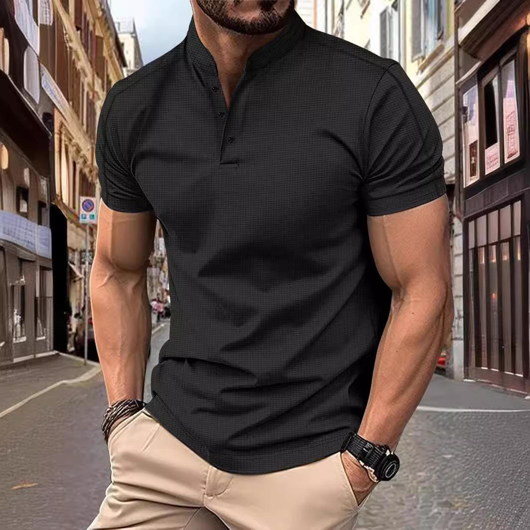 

Летняя рубашка поло, новая однотонная клетчатая мужская спортивная рубашка с коротким рукавом XL