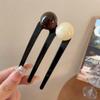 French Twist Pearl Beads Hair Stick Hair Clip Acetate U-Shaped Hair Fork Hairpin Tortoise Women Hair Bun Comb Hair Accessories
