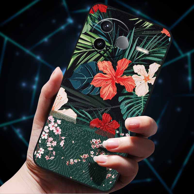 For Xiaomi POCO F7 Ultra Case Xiaomi POCO F7 Pro 3D Flowers Emboss Soft Silicone Phone Cases for POCOF7 Pro Back Cover Coque Bag