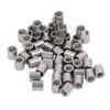 50Pcs Coupling Nut Round Rod Connector 304 Stainless Steel Female Thread M6x1.0 10 L11mm