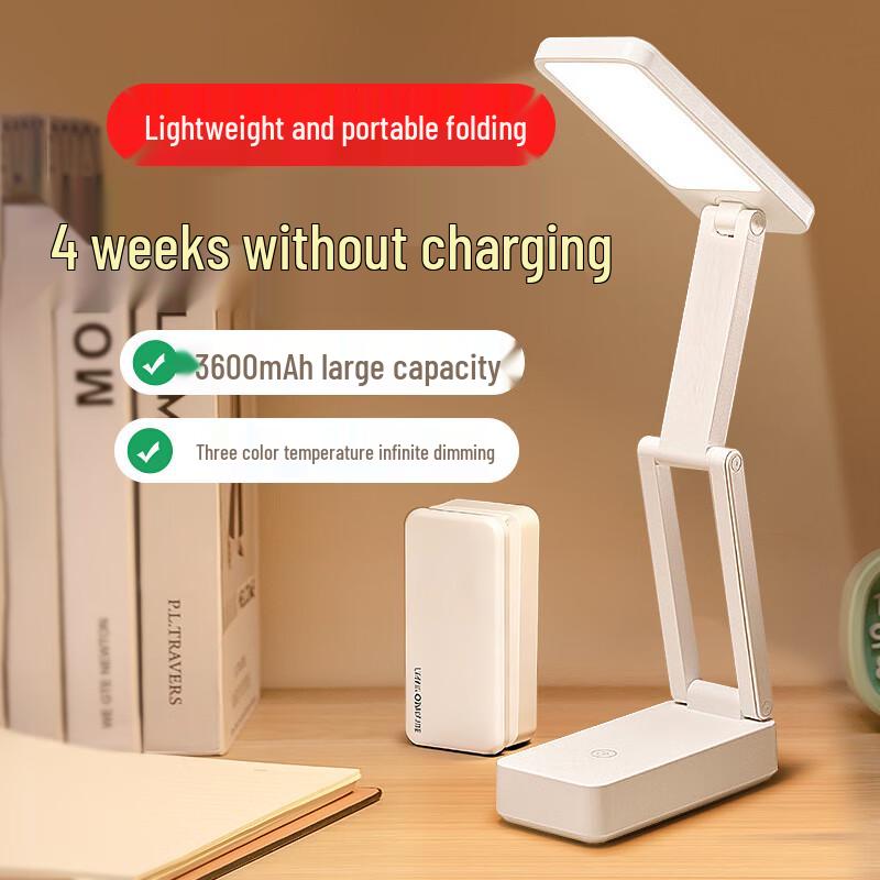 Kuohuo Foldable Rechargeable Eye-Care LED Desk Lamp