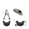 IELGY Ladies Wide Shoulder Strap Messenger Bag Diamond Embroidered Chain Shoulder Dumpling Bag