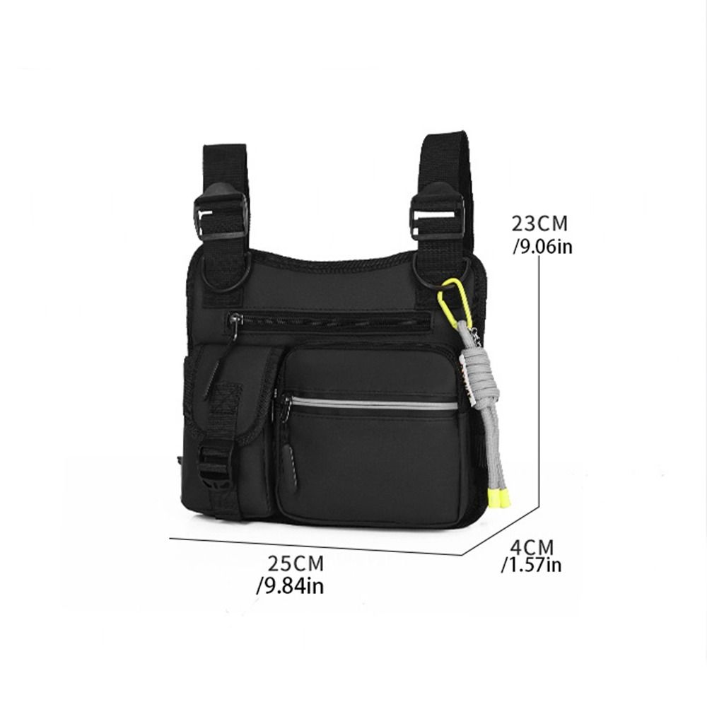 Oxford Cloth Men Chest Bag Large Capacity Message Crossbody Pouch Zipper Man' s Vest Bag Unisex