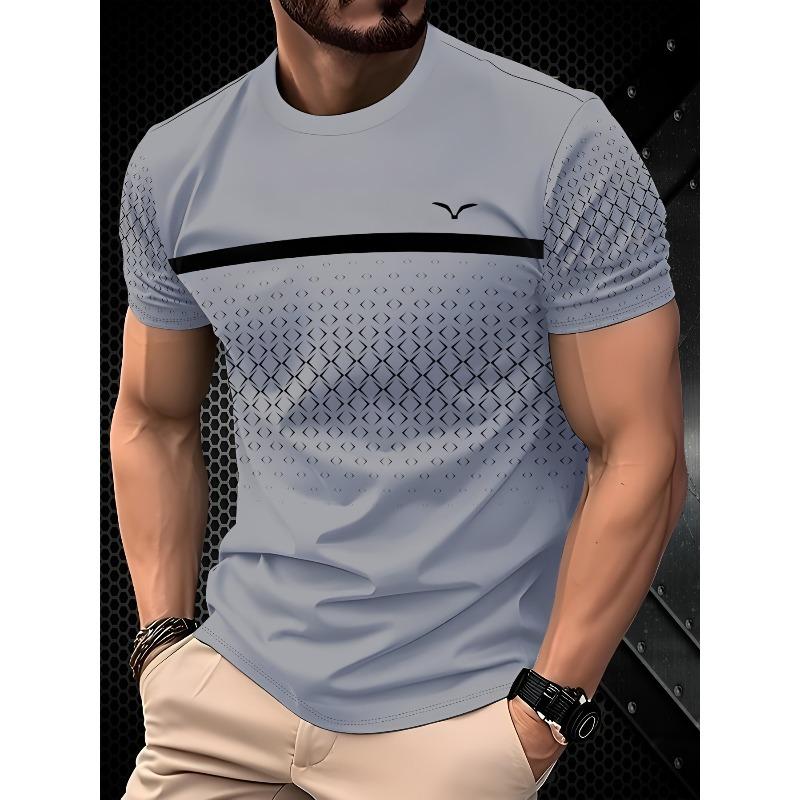 Herren 3D-Druck T-Shirt Outdoor Tennis Badminton Atmungsaktiv Schnelltrocknend Sportoberteil Kurzarm Rundhals Pullover Lässiges Oberteil