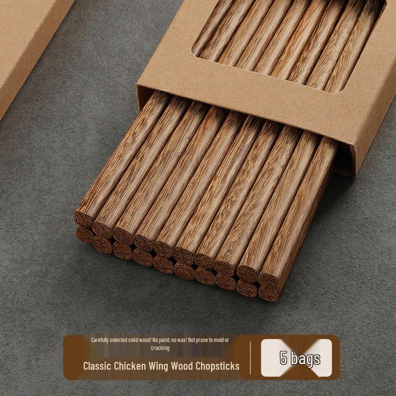 

High-End Antibacterial Anti-Mold Wood Chopsticks: Unpainted, Unwaxed, Anti-Slip, Heat-Resistant for Home Use.